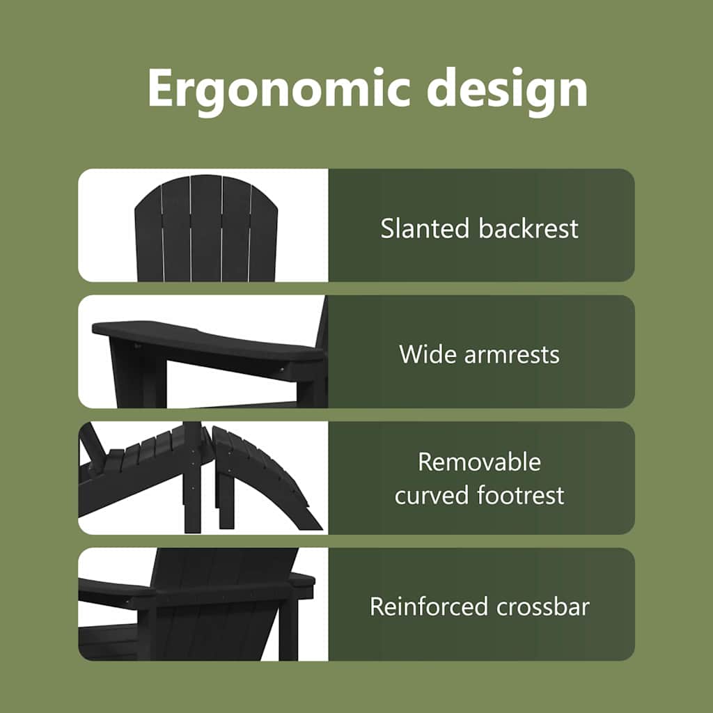 Garden Chair 2 pcs Black 83 x 74 x 92 cm Polyethylene