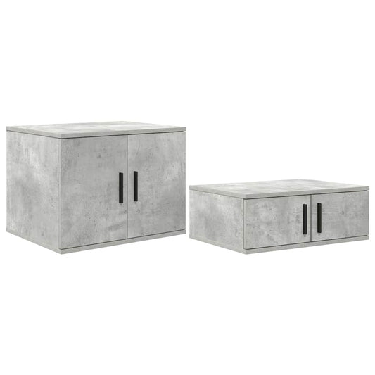 Storage Cabinet 2 pcs Concrete Grey 108 x 41 x 40 cm Storage Cabinet 2 pcs Concrete Grey 108 x 41 x 40 cm