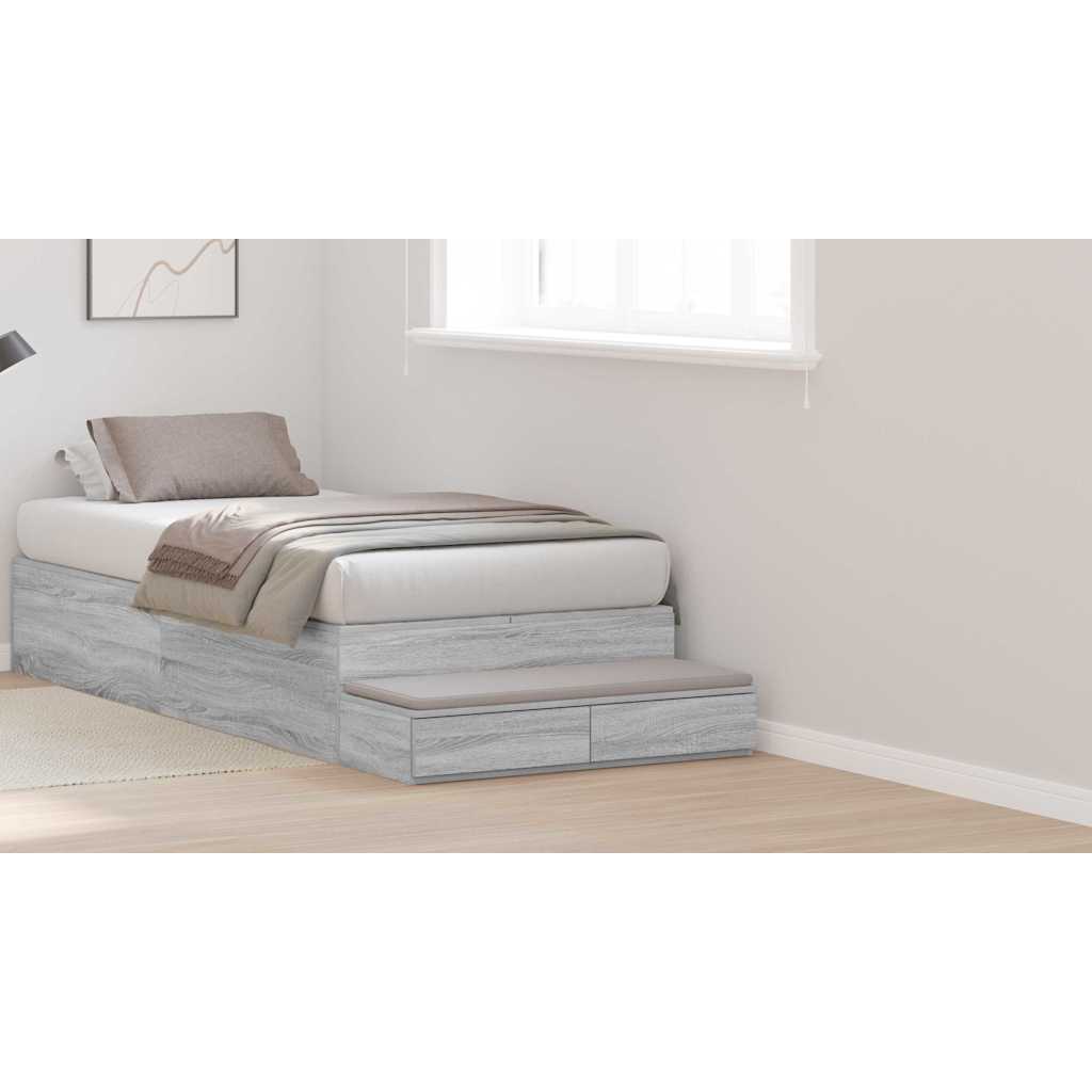 Bed Drawers Grey Sonoma 75 x 36.5 x 16.5 cm Engineered Wood