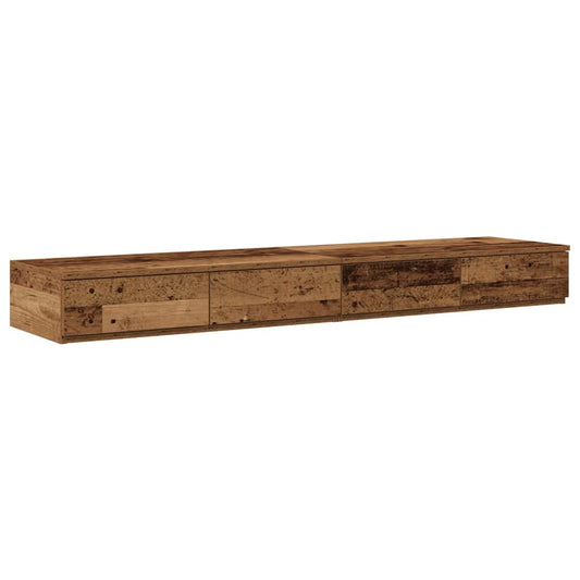 Bed Drawers Old Wood 160 x 36.5 x 16.5 cm Engineered Wood Bed Drawers Old Wood 160 x 36.5 x 16.5 cm Engineered Wood