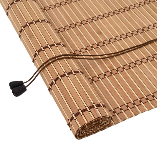 Roller Blind Natural and Brown 120 x 220 cm Bamboo Roller Blind Natural and Brown 120 x 220 cm Bamboo