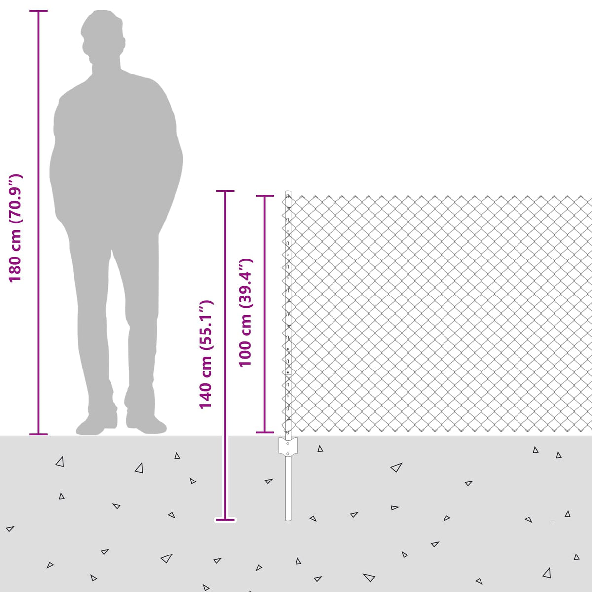Chainlink Fence with Post 10 x 1 m PVC-Coated Steel Green Mesh