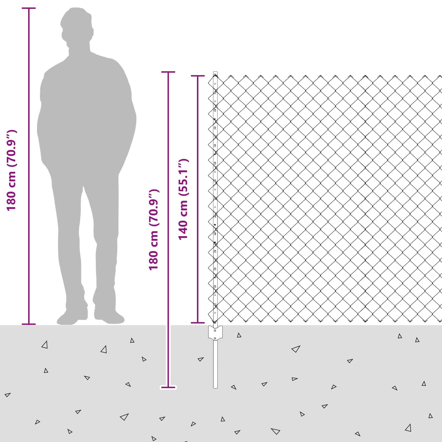 Fence with Post Green