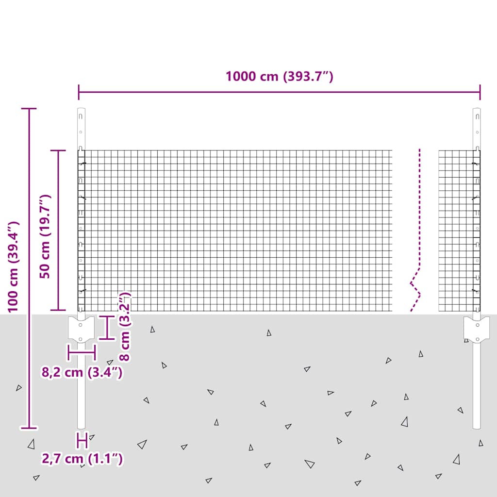 Fence with Post Green
