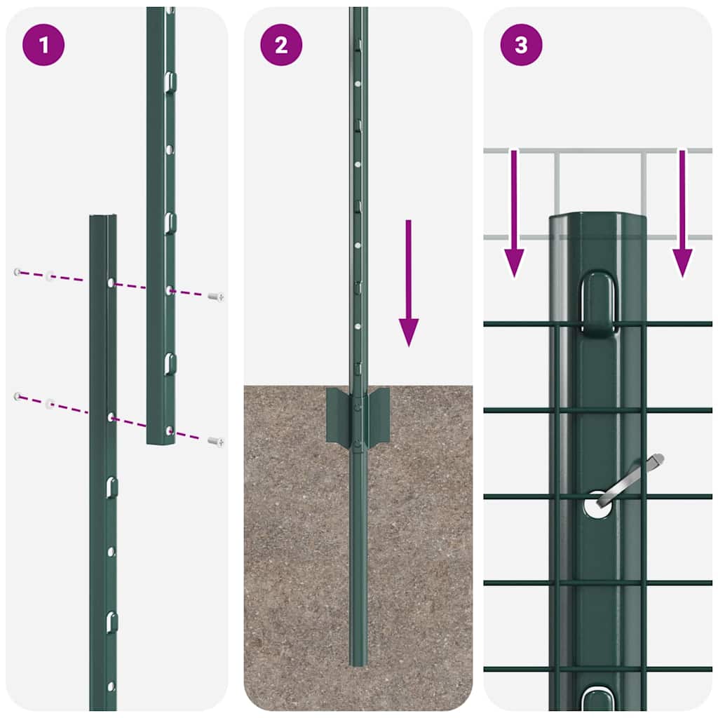 Fence with Post Green