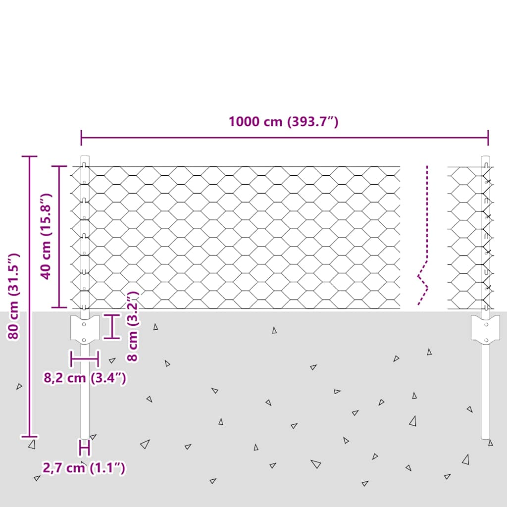 Fence with Post Green