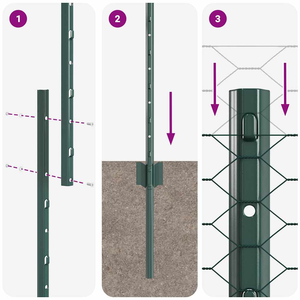 Fence with Post Green