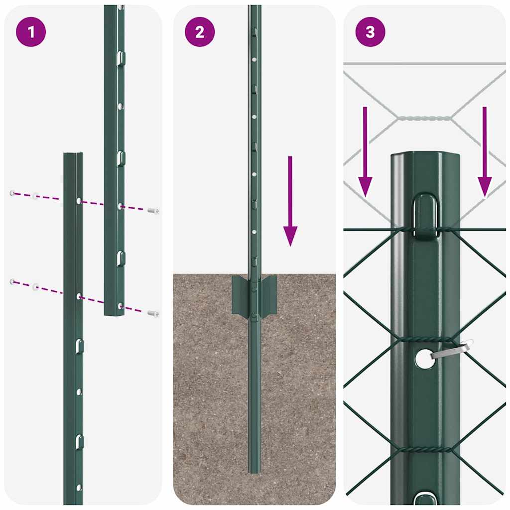 Fence with Post Green