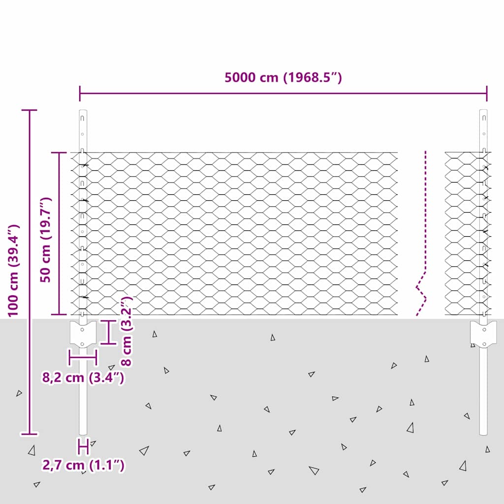 Fence with Post Green