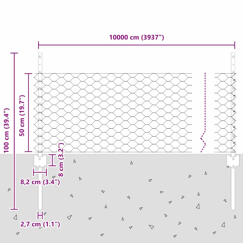 Fence with Post Green
