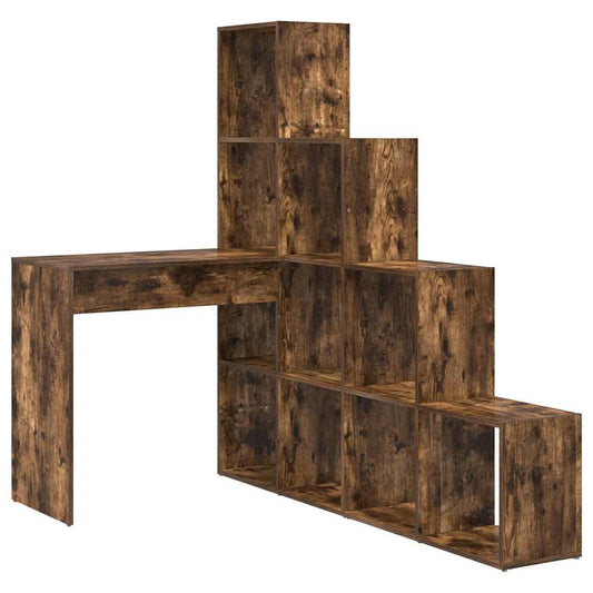 Corner Desk Smoked Oak 101.5 x 149.5 x 149.5 cm Engineered Wood Corner Desk Smoked Oak 101.5 x 149.5 x 149.5 cm Engineered Wood
