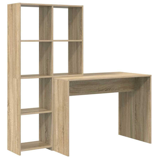 Desk with Shelf Sonoma Oak 138.5 x 55 x 143 cm Engineered Wood Desk with Shelf Sonoma Oak 138.5 x 55 x 143 cm Engineered Wood
