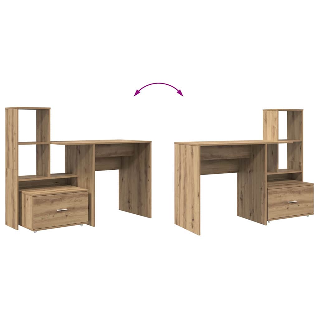 Desk Artisan Oak 131.5 x 50 x 106.5 cm Engineered Wood