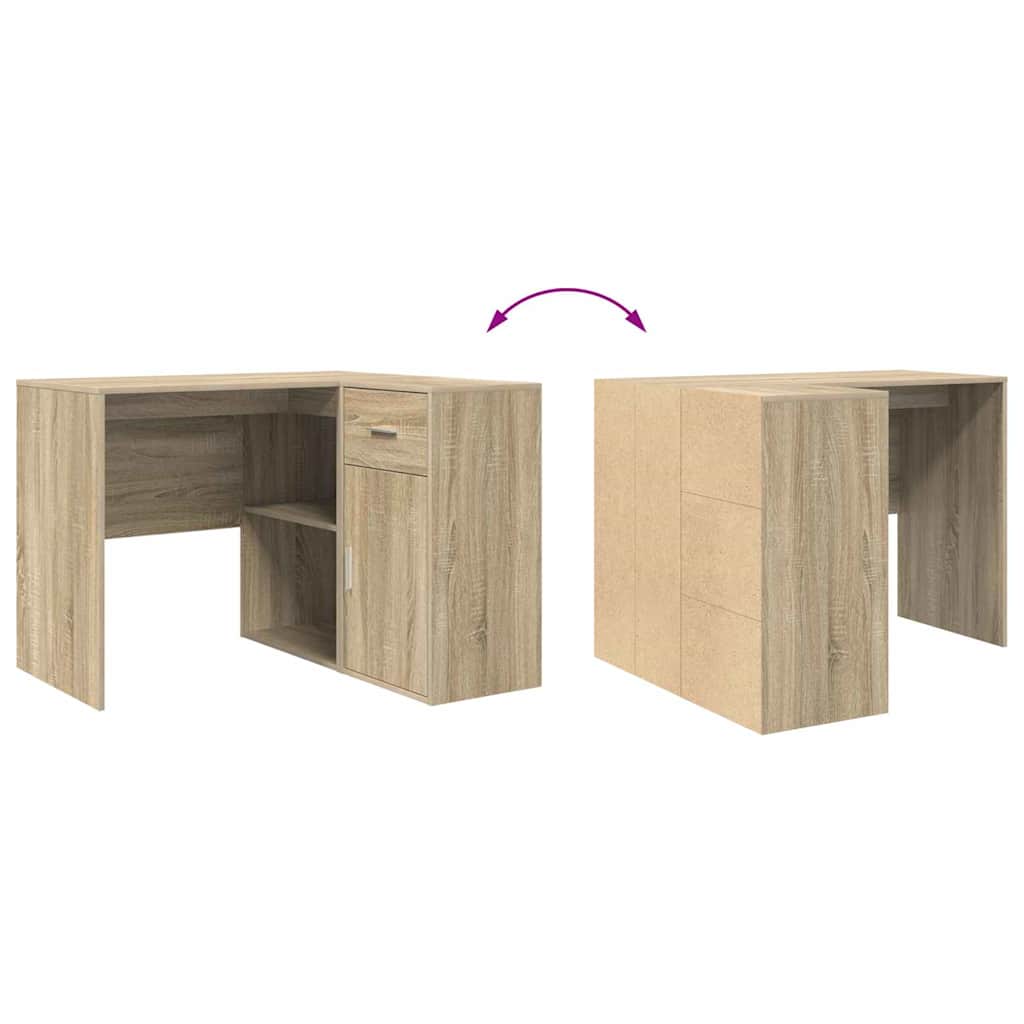 Corner Desk with Drawer Sonoma Oak 102 x 88 x 75 cm