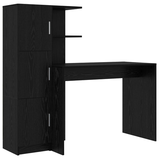 Desk Black Oak 133.5 x 50 x 124 cm 2 pcs Desk Black Oak 133.5 x 50 x 124 cm 2 pcs