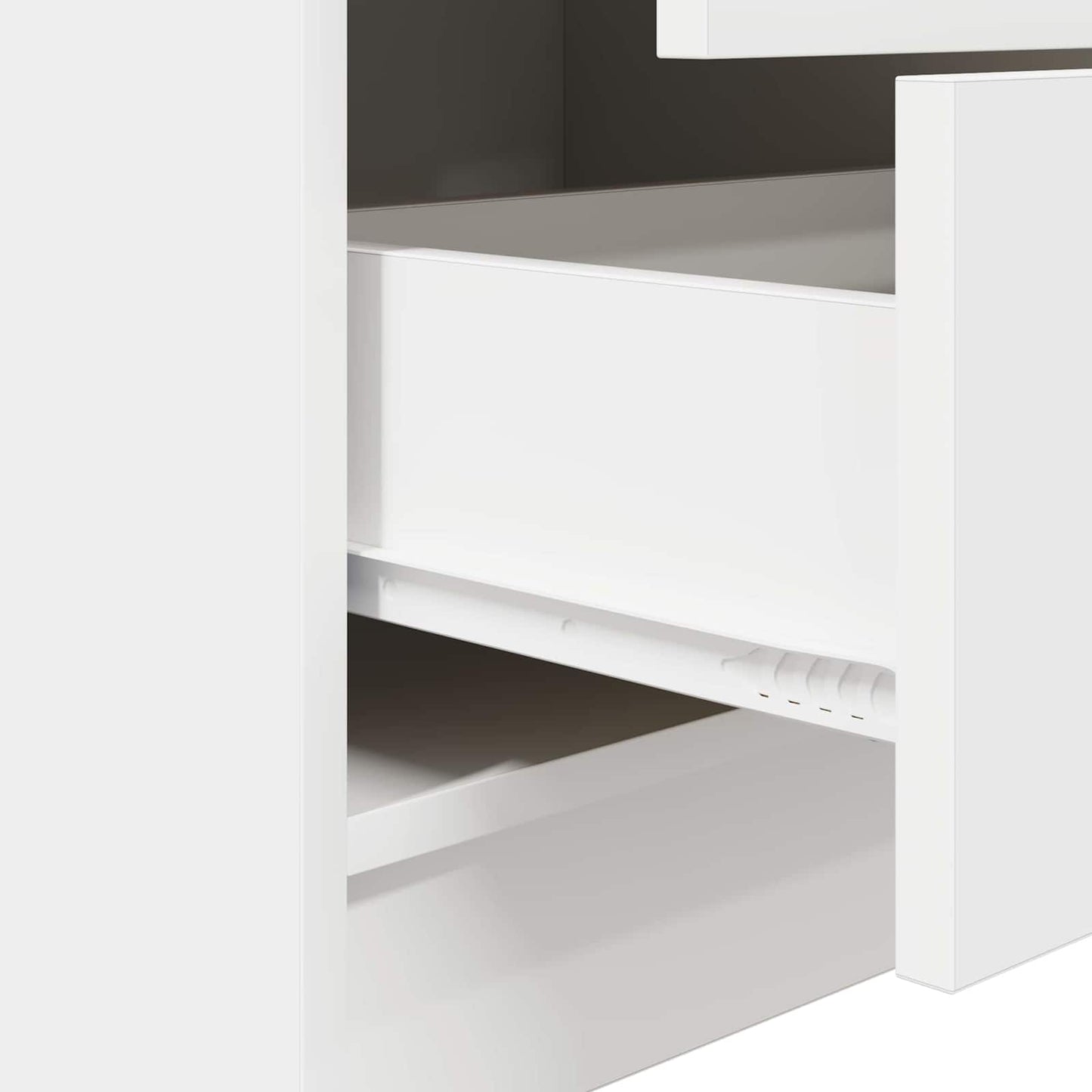 Desk with Drawer with Shelf with Storage 2 pcs White