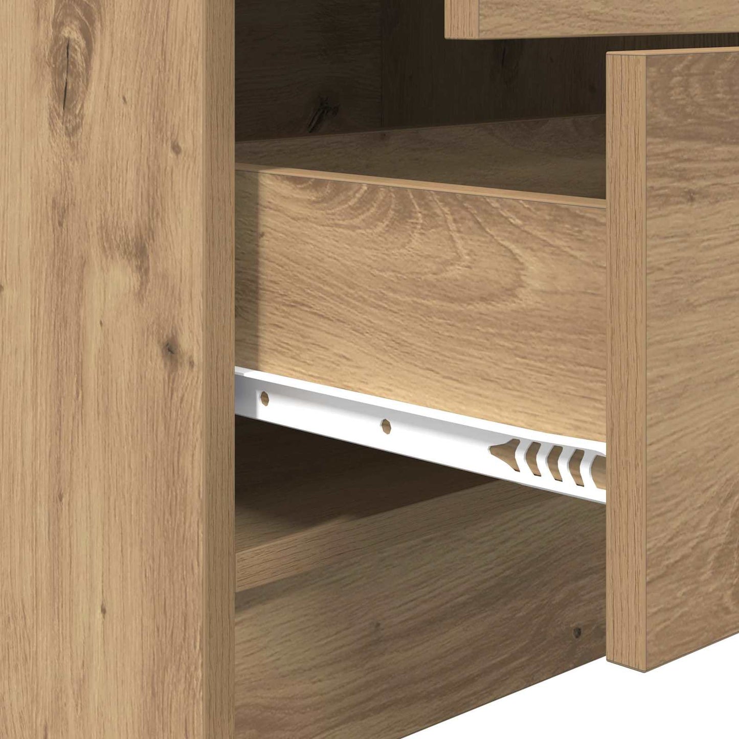 Desk with Drawer with Shelf with Storage 2 pcs Artisan Oak