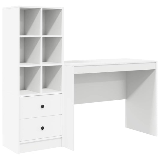 Desk White 145.5 x 50 x 127 cm 2 pcs Desk White 145.5 x 50 x 127 cm 2 pcs