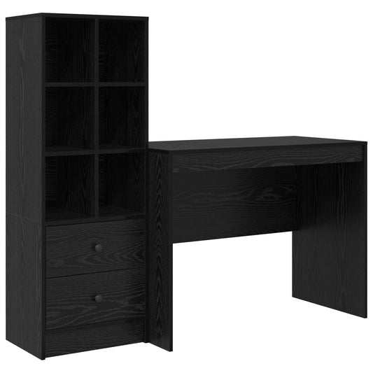 Desk Black Oak 145.5 x 50 x 127 cm 2 pcs Desk Black Oak 145.5 x 50 x 127 cm 2 pcs