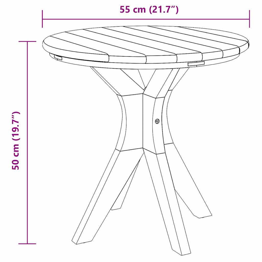 Side Table Brown 55 x 55 x 51 cm Solid Teak Wood
