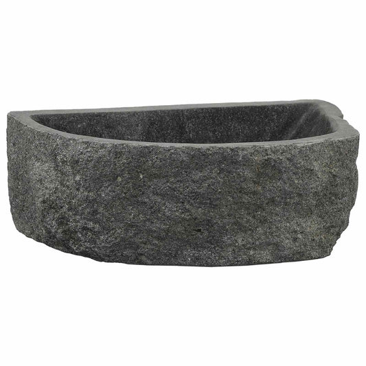 Wall-mounted Basin Grey 45 x 35 x 15 cm River Stone Wall-mounted Basin Grey 45 x 35 x 15 cm River Stone