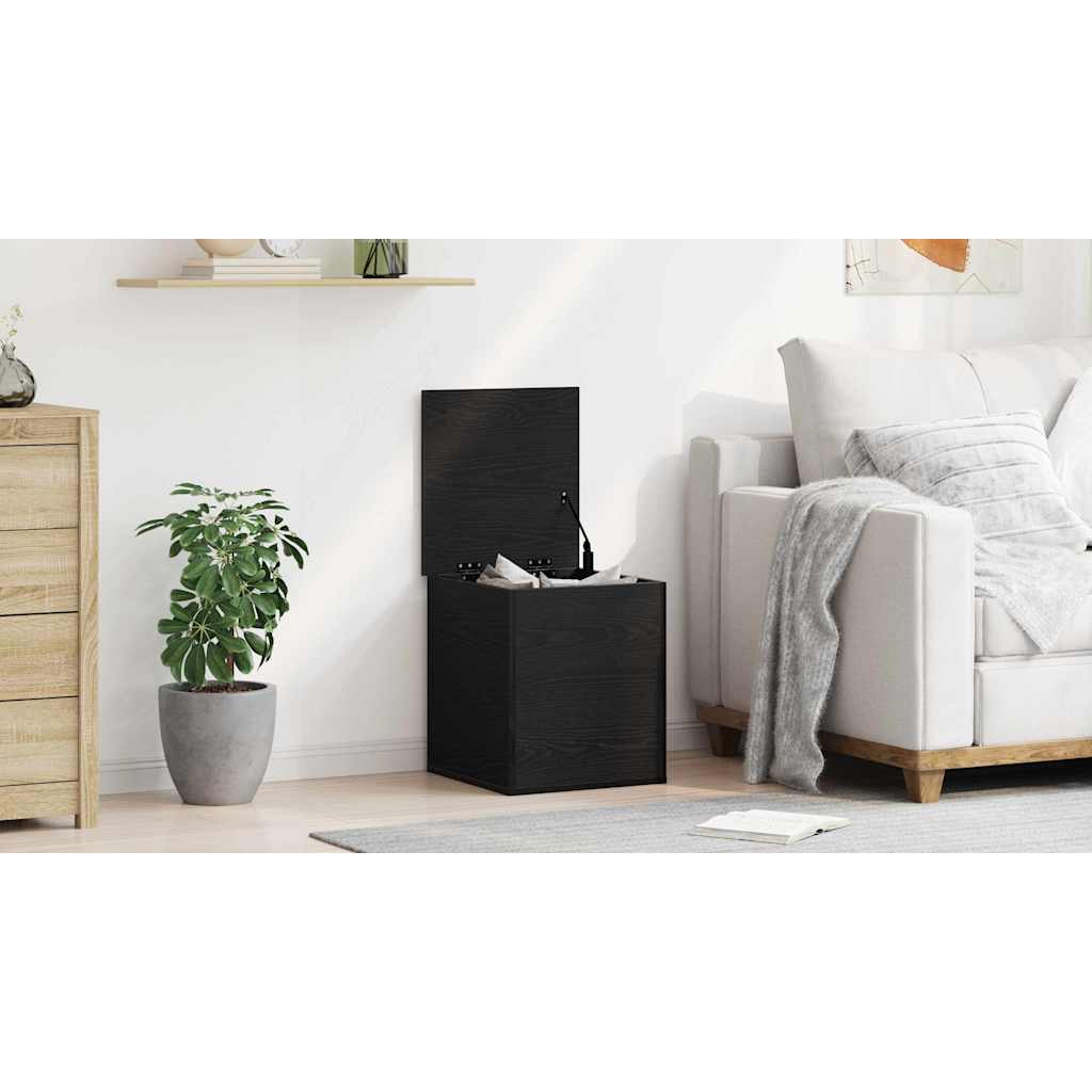 Storage Box Black Oak 40 x 42 x 46 cm Engineered Wood