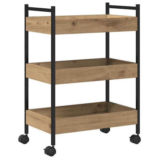 Kitchen Trolley Artisan Oak 50 x 30 x 70 cm Engineered Wood Kitchen Trolley Artisan Oak 50 x 30 x 70 cm Engineered Wood