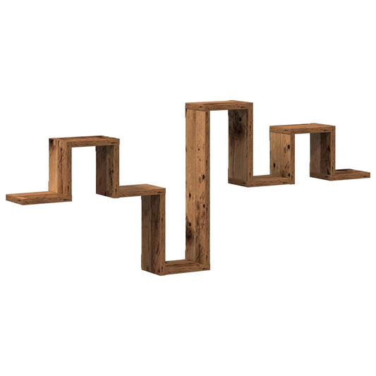 Wall Shelf Wall-mounted Old Wood 104.5 x 43 x 10 cm Wall Shelf Wall-mounted Old Wood 104.5 x 43 x 10 cm