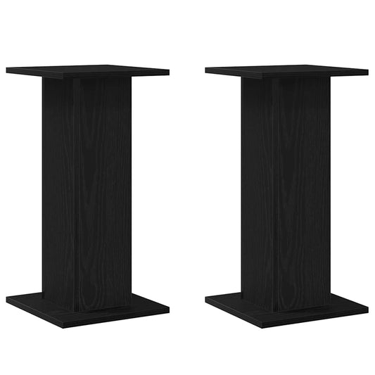 Plant Stand 2 pcs Black Oak 30 x 30 x 60 cm Engineered wood Plant Stand 2 pcs Black Oak 30 x 30 x 60 cm Engineered wood