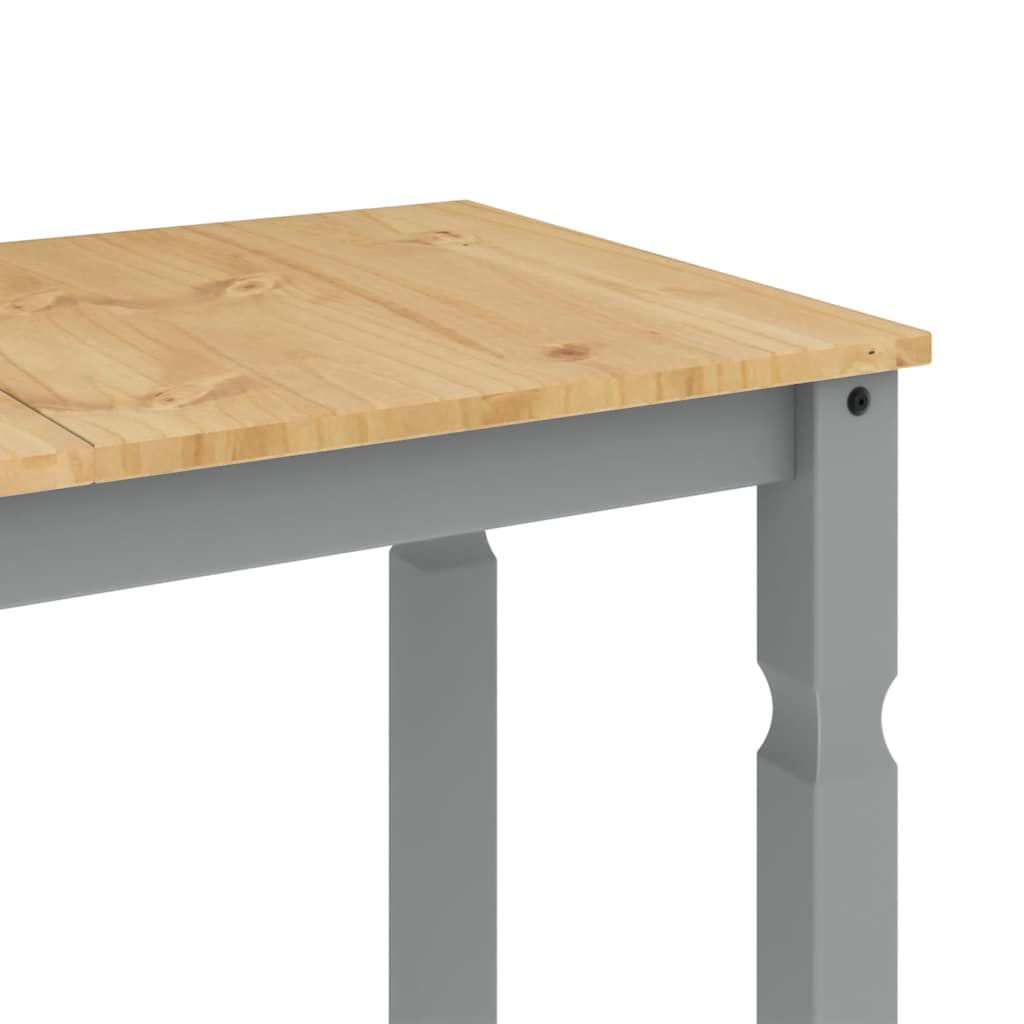 3 Piece Dining Set "PANAMA" Grey Solid Wood Pine