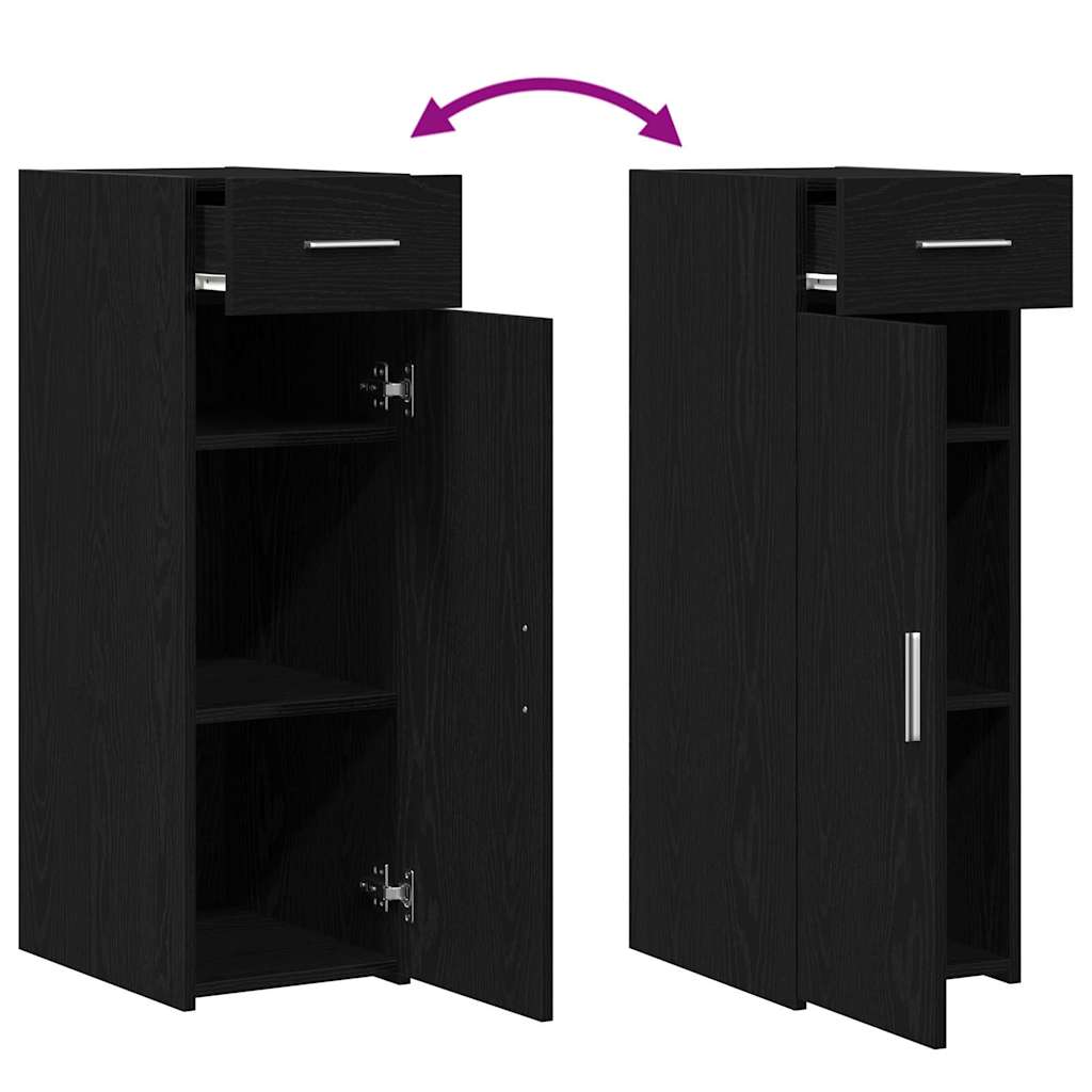 Sideboard with Drawer Black Oak 30 x 42.5 x 93 cm