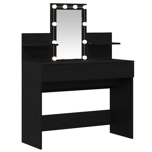 Dressing Table Black Oak 100 x 40 x 130 cm Engineered Wood Dressing Table Black Oak 100 x 40 x 130 cm Engineered Wood