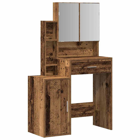 Dressing Table Old Wood 80 x 35 x 132 cm Engineered Wood Dressing Table Old Wood 80 x 35 x 132 cm Engineered Wood