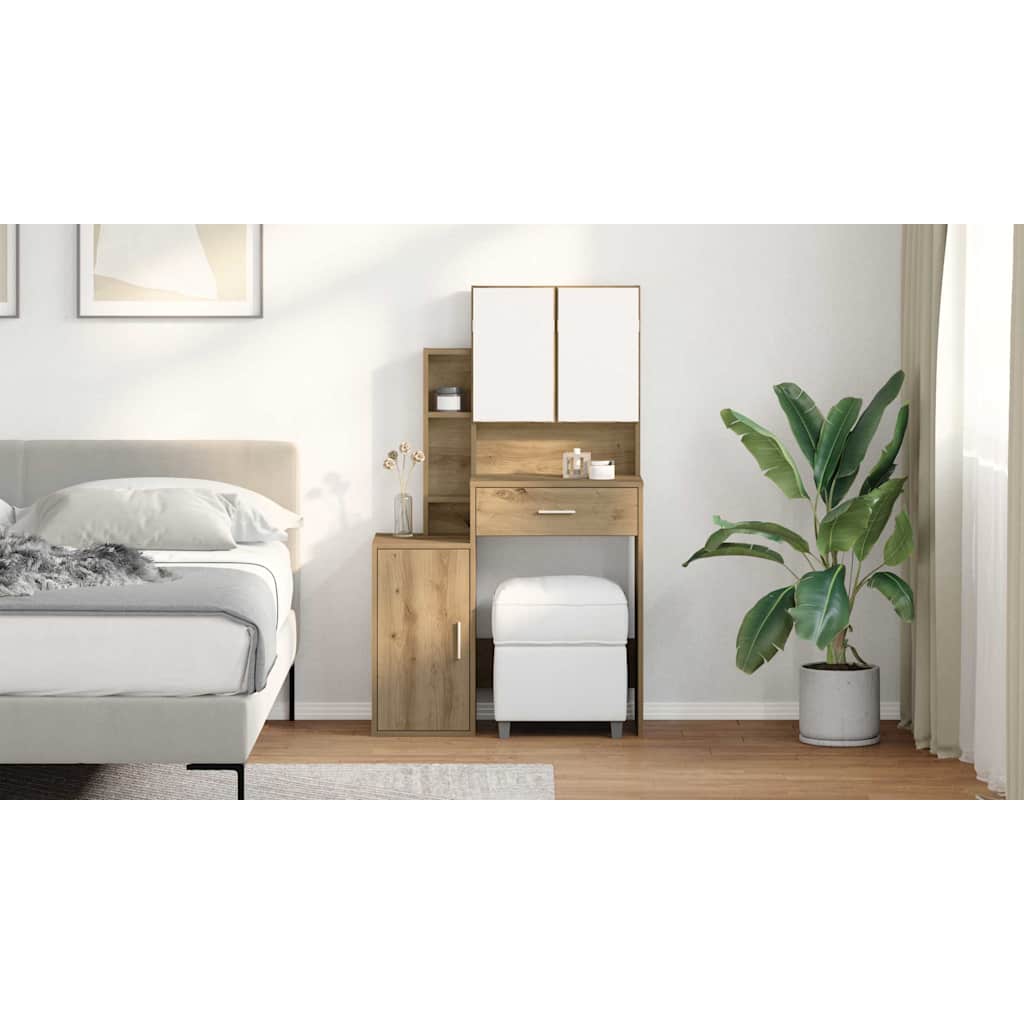 Dressing Table Artisan Oak 80 x 35 x 132 cm Engineered Wood