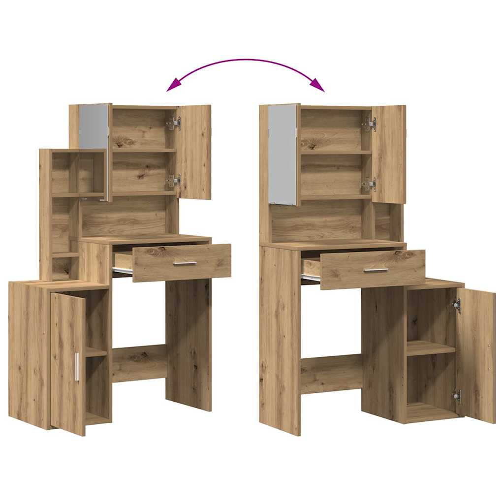 Dressing Table Artisan Oak 80 x 35 x 132 cm Engineered Wood