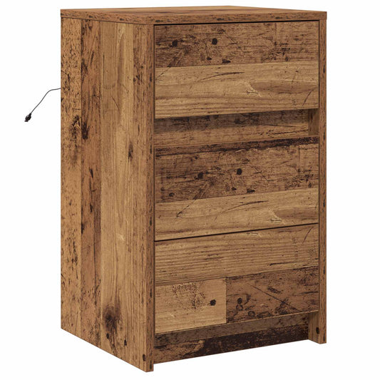 Bedside Cabinet Old Wood 38 x 34 x 61 cm Engineered wood Bedside Cabinet Old Wood 38 x 34 x 61 cm Engineered wood