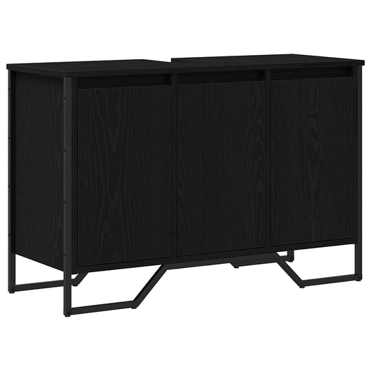 Bathroom Sink Cabinet Black Oak 91 x 35 x 60 cm Engineered wood Bathroom Sink Cabinet Black Oak 91 x 35 x 60 cm Engineered wood
