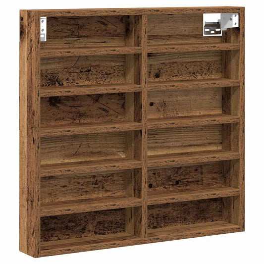Display Cabinet Old Wood 60 x 8.5 x 58 cm Engineered Wood Display Cabinet Old Wood 60 x 8.5 x 58 cm Engineered Wood