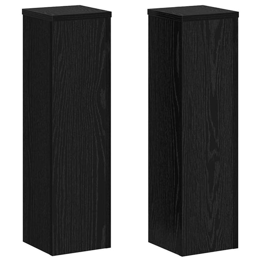 Plant Stand 2 pcs Black Oak 17 x 17 x 60 cm Engineered Wood Plant Stand 2 pcs Black Oak 17 x 17 x 60 cm Engineered Wood