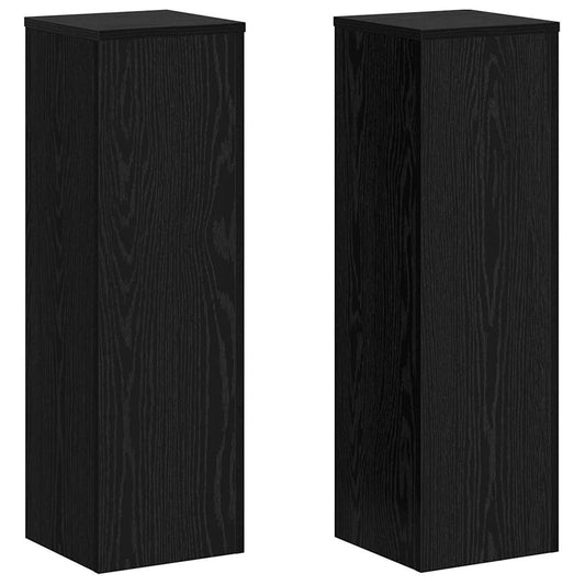 Plant Stand 2 pcs Black Oak 25 x 25 x 80 cm Engineered Wood Plant Stand 2 pcs Black Oak 25 x 25 x 80 cm Engineered Wood