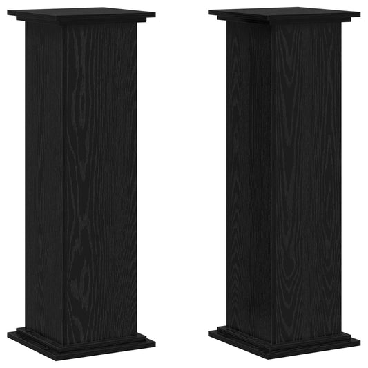Plant Stand Black Oak 33 x 33 x 100 cm Engineered wood Plant Stand Black Oak 33 x 33 x 100 cm Engineered wood