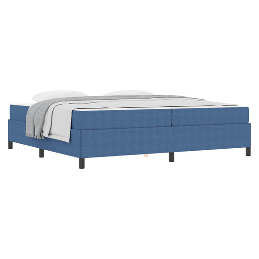 Bed Frame with Mattress Blue 200 x 200 cm Fabric Bed Frame with Mattress Blue 200 x 200 cm Fabric