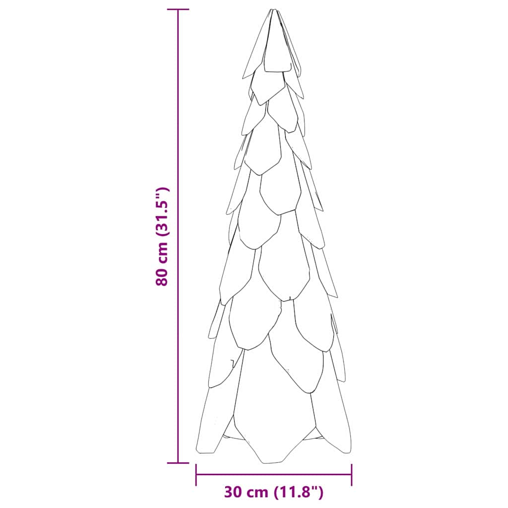 Christmas Tree with Stand Brown 80 cm Solid teak wood