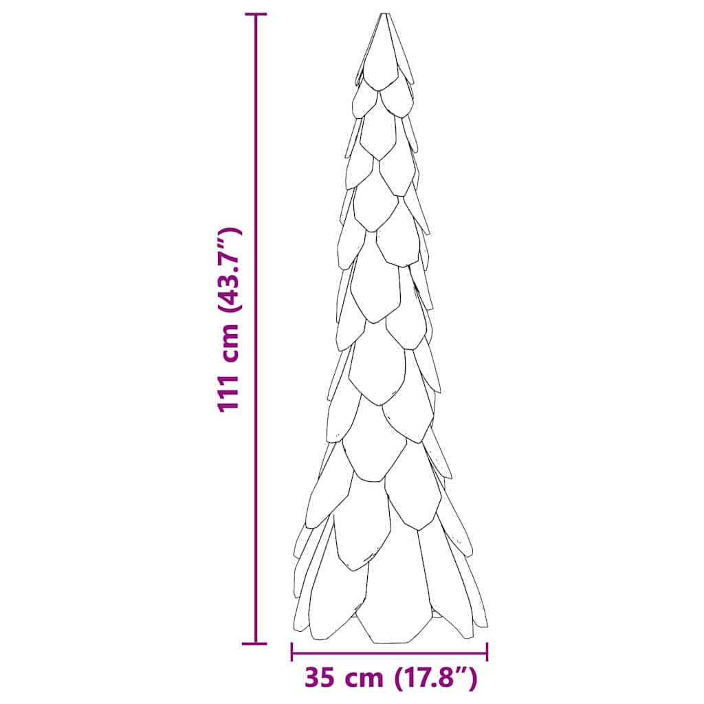 Christmas Tree with Stand Brown 110 cm Solid teak wood