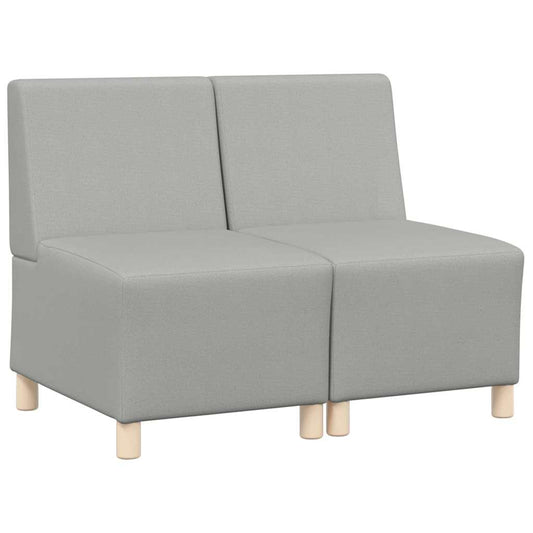 Modular Sofa Unit Armless 2 pcs Cloud Grey 55 x 74 x 82 cm Modular Sofa Unit Armless 2 pcs Cloud Grey 55 x 74 x 82 cm
