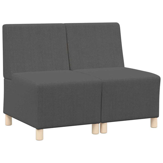 Modular Sofa Unit Armless 2 pcs Dark Grey 55 x 74 x 82 cm Modular Sofa Unit Armless 2 pcs Dark Grey 55 x 74 x 82 cm