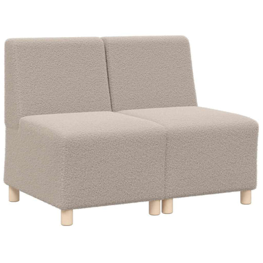 Modular Sofa Unit Armless 2 pcs Light Grey 55 x 74 x 82 cm Modular Sofa Unit Armless 2 pcs Light Grey 55 x 74 x 82 cm