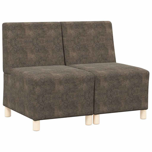 Modular Sofa Unit Armless 2 pcs Dark Grey 55 x 74 x 82 cm Modular Sofa Unit Armless 2 pcs Dark Grey 55 x 74 x 82 cm