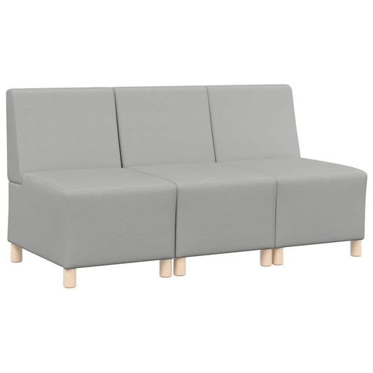 Modular Sofa Unit Armless 3 pcs Cloud Grey 55 x 74 x 82 cm Modular Sofa Unit Armless 3 pcs Cloud Grey 55 x 74 x 82 cm