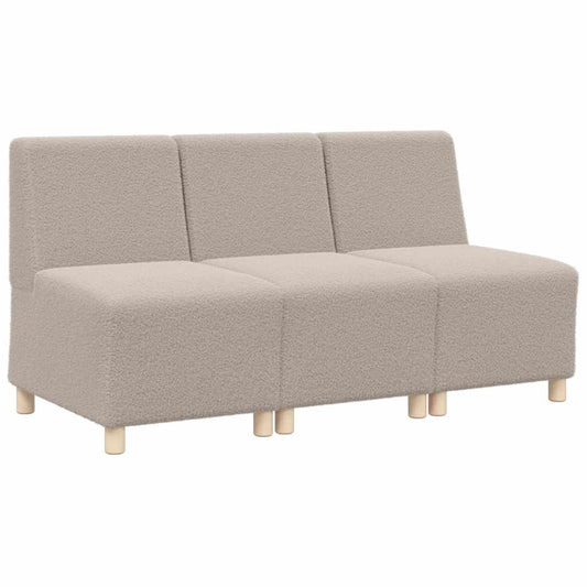 Modular Sofa Unit Armless 3 pcs Light Grey 55 x 74 x 82 cm Modular Sofa Unit Armless 3 pcs Light Grey 55 x 74 x 82 cm